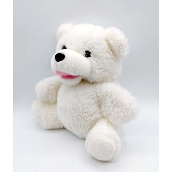 Best Made Toys Ltd. Plush White Polar Bear Full Body Hand Puppet 9" - Picture 2 of 5